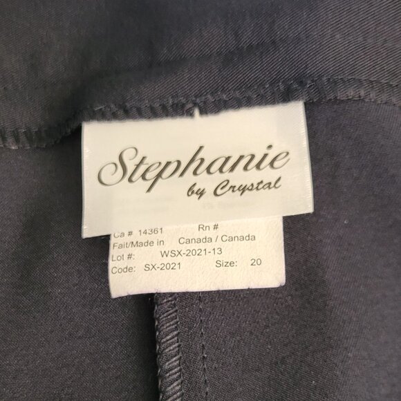 Stephanie Blue Pockets High Rise Straight Wide Leg Dress Pants Plus Size 20 - Picture 7 of 12